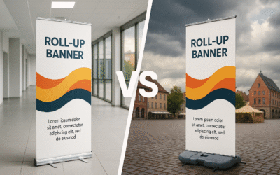 Outdoor Roll-up Banner vs. Indoor Oplossingen: De Juiste Keuze voor Elk Evenement en Weertype in Europa